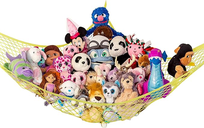 Lilly's Love Teddy Hammock - Toy Storage for Soft Stuffed Animals - (Yellow)