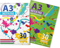 G4GADGET 2 Packs of A3 Sketchbook Drawing Paper - Kids Coloring Book and Art Paper - Easy to Use Doodle Pad with 80 GSM 30 Sheets Each Total 60 Sheets,Packaging May Vary