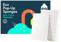 Seep Pop-up Eco Cleaning Sponges - For Kitchen Bathroom Dishwashing Washing Up - Plastic Free - 100% Natural Cellulose - Compostable - 6 Pack