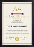 Giftgarden Black A4 Picture Frame, Versatile A4 Photo Frames Suitable for Desk or Wall Display of Certificates, Posters, and Artwork - Single