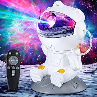 Astronaut Galaxy Projector 360° Rotating Star Lamp 8 Nebula Modes 2 Star Modes with Speed Brightness Adjustable Remote Control Dimmable LED for Kids Bedrooms Adult Home Decor[Energy Class G]