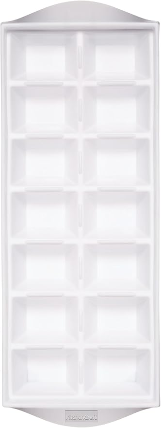 KitchenCraft Ice Cube Tray for Freezer, 14 Cubes, Easy-Release Ice Cube Mould, BPA Free Plastic