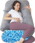 U Shaped Full Body Pregnancy Pillow with Removable Cover for Maternity Women,Pregnancy Pillows for Sleeping,Support for Back, Legs, Belly,55 Inch Pregnancy Pillow for Women