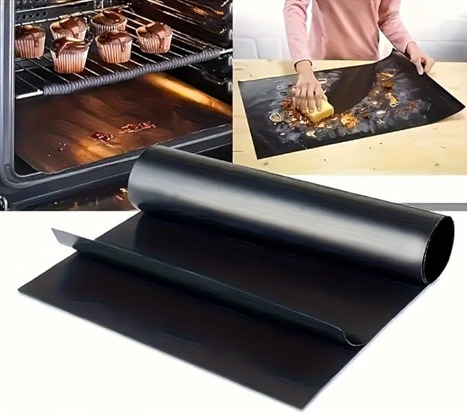 2 Pack of Heavy Duty Non-Stick Oven Liners: BPA and PFOA Free, Great for electric ovens, gas stoves, microwaves, charcoal and gas grills