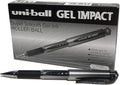 Uni-ball 218990000 UM-153S Signo Impact Gel Pens with Rubber Grip, Black Gel, 1mm Nib (Pack of 12)