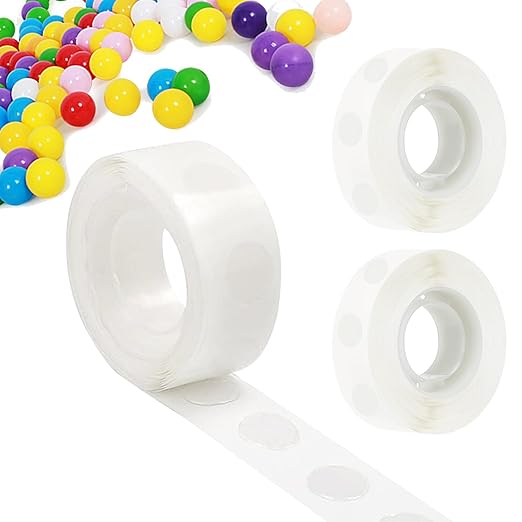 200pcs Balloon Glue Dots Double Sided Adhesive Dots Stickers Glue Points,Removable Balloon Sticky Dots Tape for Birthday Party Wedding Xmas Decor DIY Scrapbooking Arts & Crafts Glue(2 Rolls)