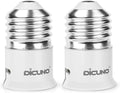 DiCUNO E27 to B22 Socket Converter, Screw to Bayonet Socket Adapter, ES to BC Lamp Base Adapter for LED Bulbs and Incandescent and CFL Bulbs (2 Packs)[Energy Class F]