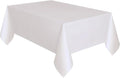 Solid White Rectangular Plastic Table Cover (137cm x 274cm) 1 Count - Elegant & Durable Tablecloth for Parties, Events, and Home Use