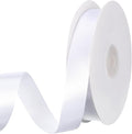 50 Meter White Ribbon, 20mm Satin Gift Ribbons White Ribbon for Gift Wrapping Valentine's Day Bows Crafting Decoration Wedding Party