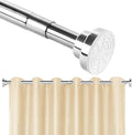 Extendable Shower Curtain Pole - Adjustable Curtain Tension Rod 105-190cm,Stainless Steel Shower Curtain Rod No Drilling, Telescopic Shower Curtain Rail for Bathroom, Window,Closet,Voile Net