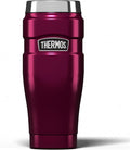 Thermos Stainless King Travel Tumbler & Multi- Purpose Flask- 470ml Insulated Hot & Cold Water Bottle for Daily Commute & Weekend Adventures - Sleek Design in Raspberry, 5-Year Durability
