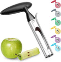 Apple Corer, Apple Corer Remover with ABS Handle and Serrated Stainless Steel Blade, Black