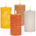 Pack of 4 Pillar Candle - Scented Candles Gift - 4-10 x 5 cm - 270 Hour Large Candle Long Burning - Dripless, Smokeless, Advent Candle Gifts for Women Weddings, Christmas, Parties, Events, Home