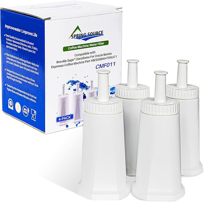 4Pcs Water Filter for Sage Coffee Machine 990/980/500/878/875/880/920/810, Barista Express Water Filters