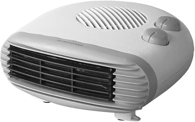 AMAJ Thermo Fan Heater with 2 Heat Settings and Overheat Protection | Portable and Lightweight | 800W & 2000W, White and Dark (Portable Fan Heater- 2000W), PPWL44001