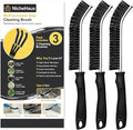 3PCs Crevice & Grout Cleaning Brush UK Set – Thin Hard Bristle Brushes for Small Spaces & Tight Gaps