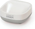 Joseph Joseph Bathroom Slim, Compact, Soap Dish Holder with non-slip base - White/Grey, 2
