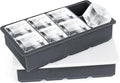 Ice Cube Trays Silicone with Lids, Large Square Easy Release Flexible BPA Free Ice Cube Moulds for Baby Food, Whiskey, Cocktails, Set of 2, Grey