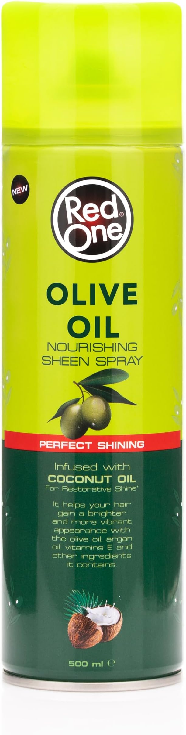 Redone Olive Oil Sheen Spray 500 ml – Nourishing Hair Shine Spray with Olive & Coconut Oil for Dry Scalp, Braids & Afro Hair | Adds Moisture, Shine & Smooth Finish