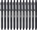 Amazon Basics Retractable Ballpoint Pen - Black - 12-Pack