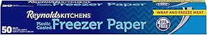 Reynolds Freezer Paper, Plastic Coated, 50 Sq Ft - White