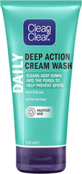 Clean & Clear Deep Action Wash Cream, White, 150 ml (Pack of 1)
