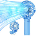 Mini Handheld Fan, VersionTech Foldable Personal Portable Desk Desktop Table Cooling Fan with USB Rechargeable Battery Operated Electric Fan for Office Room Outdoor Household Traveling(3 Speed, Blue)