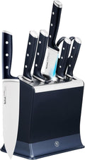 Tefal EverSharp Pro 6-Pc Knife Set, Knife Block With Automatic Integrated Sharpener, Scissors, German Stainless Steel, Ergonomic Handle, Gift for Him/Her, Chef, Utility, Paring & Scissors, K297S744