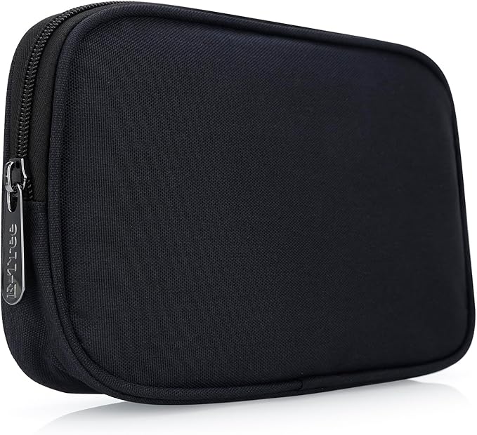 Small Waterproof Canvas Mini Travel Makeup Carrying Case DOB SECHS Toiletry Wash Bags Cosmetic Bag Portable Electronics Accessories Organizer Gym Shaving Bag,Black
