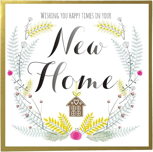 New Home Card, Wishing you happy time in your New Home, Gingerbread House Greeting Card