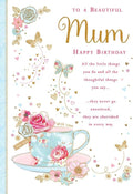 Piccadilly Greetings Traditional Birthday Card Mum - 10 x 7 inches
