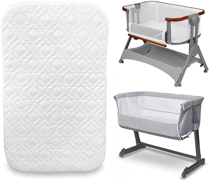 Next to Me Bedside Crib Mattress Compatible to Fit Baby & Toddler Crib Super Soft & Extra Thick Foam Breathable Quilted Cover (83 X 50 X 5cm)