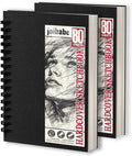 joibabe 2 Pack A5 Sketch Books Hardcover Spiral Bound 100gsm Drawing Pad,160 Sheets (320 Pages) Sketch Pad - Natural White Drawing Paper, Professional Sketchbooks for Kids & Adults, Studio & Outdoor