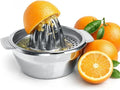 AEX Citrus Juicer Lemon Squeezer - Stainless Steel Manual Juicer Hand Press for Fresh Lemon & Orange Juice, Multi-Purpose Dishwasher Safe Kitchen Juicing Tool with Strainer