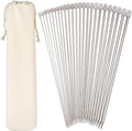 H&S 11 Pairs Stainless Steel Single-Pointed Knitting Needles Set, 2.0mm 2.5mm 3.0mm 3.5mm 4.0mm 4.5mm 5.0mm 5.5mm 6.0mm 7.0mm 8.0mm