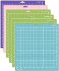 [6 Pack] Cutting Mat (12x12) Inch for Cricut Maker and Explore Cutting Machines, Light/Standard/Grip/FabricGrip Cut All The Essentials, from Delicate Paper to Heavier Specialty Materials