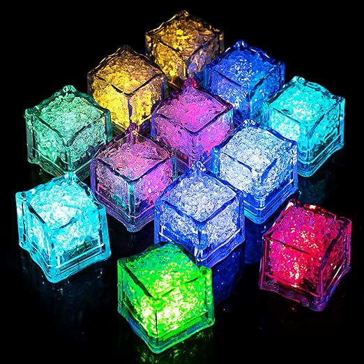 Kids Sensory Toys, 12PCS Led Light Up Bath Toys For Toddlers, Liquid Sensor Bath Lights For Kids, Sensory Bath Toys For Children, Light Up Ice Cubes For Bath