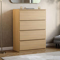 Vida Designs Denver 4 Drawer Chest of Drawers Pine – Modern Wooden Storage Unit