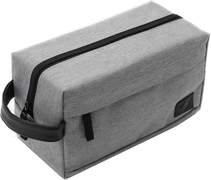 KK Water - Resistant Hanging Toiletry Travel Bag – Spacious Grey Gym, Shaving, Make Up Bag for Men & Women