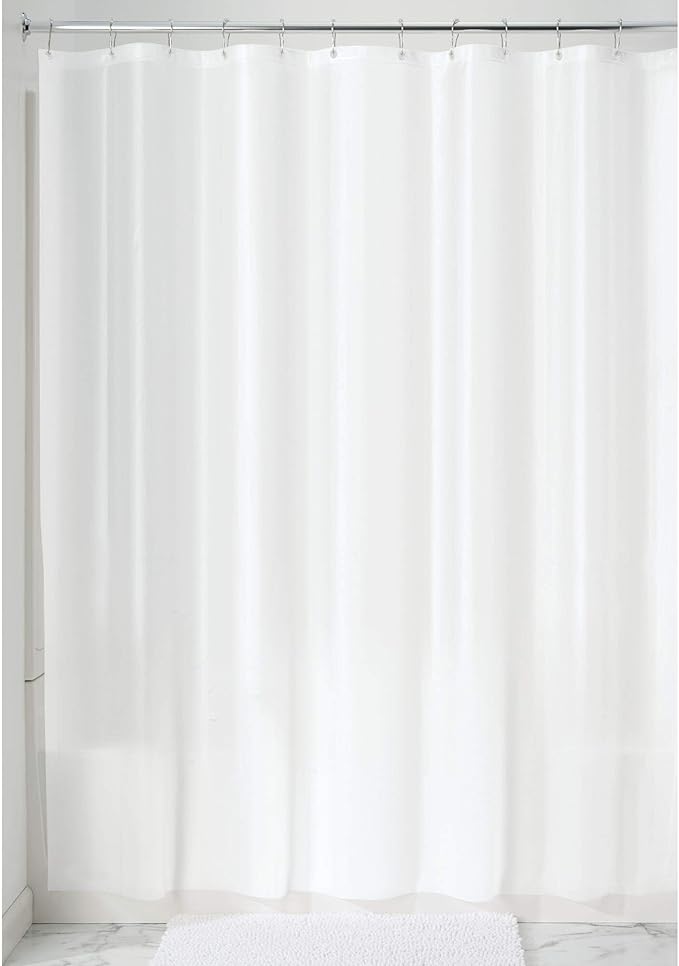 iDesign 3.0 Liner Shower Curtain, Curtain for Shower, Made of Mould-Free PEVA, White, 183 cm X 183 cm