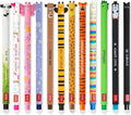 LEGAMI - Set of 12 Erasable Gel Pens with Thermosensitive Erase Ink, Range of ink colours & barrel designs, 0.7mm Tip, Animal Designs