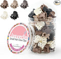 50Pcs Matte Mini Hair Claw Clips, Small Cute Tiny Clips for Thin Short Curly Hair Women Girls Toddlers, Braids & Buns Accessories (Neutral Colors)
