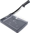 JIELISI Guillotine Paper Cutter Cutting Performance up to 12 Sheets,12 Inch Cut Length Heavy Duty Guillotine Paper Trimmer with Safety Guard and Blade Lock（Dark Gray）