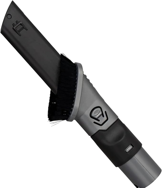 Quailitas Shark Dusting Brush Attachment [Pack of 1] – 2 in 1 Shark Dusting Brush Tool Nozzle Part, Duo Clean Dusting Brush Crevice Tool Compatible w/Shark Rotator Lift-Away Vacuum Cleaner