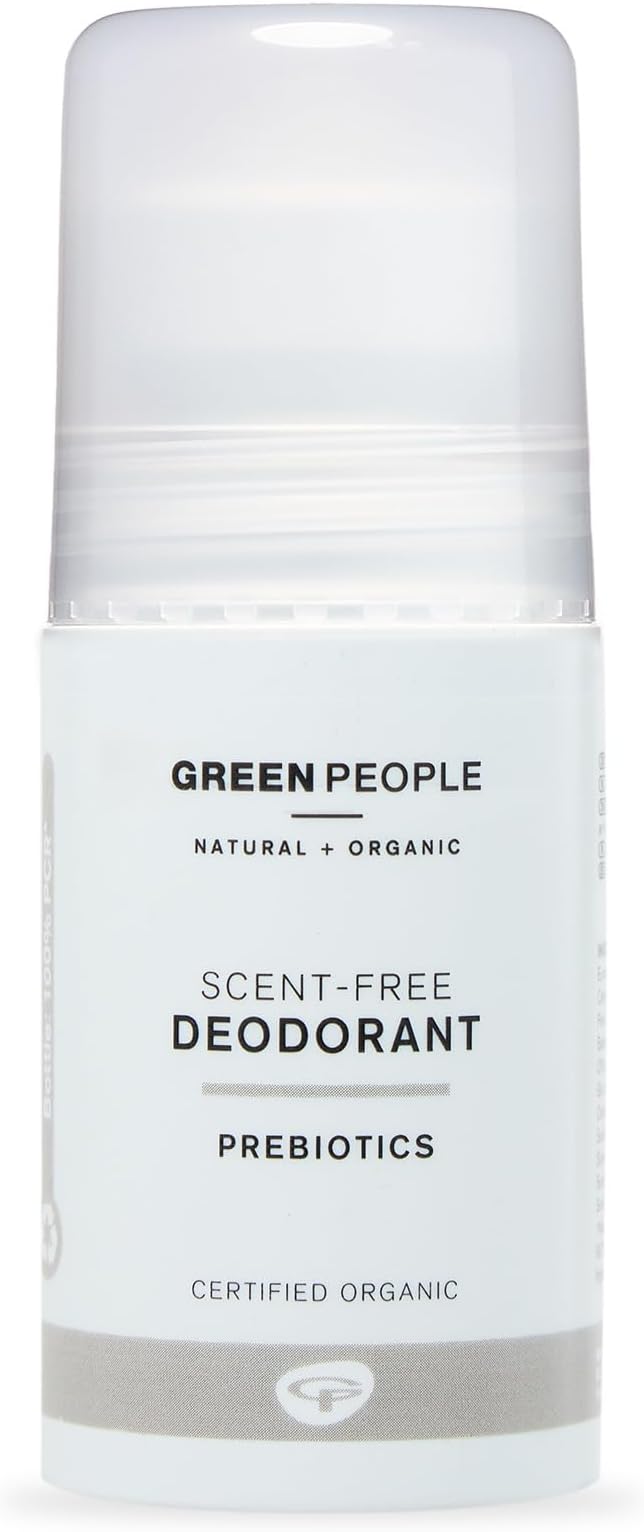 Green People Scent Free Deodorant - With Prebiotics, Suitable for Sensitive Skin - Organic, Cruelty Free & Vegan, 75ml