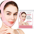 Chin Strap for Sleeping – Double Chin Support & Jawline Shaping Tape – Reusable V Line Band and Face Lift Tape for Women – Comfortable, Breathable, One Size Fits All - Pink