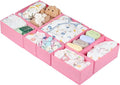 Drawer Organizer Clothes-Dresser Organizer for Nursery-Compatible Baby Clothes Organizer and Storage & General Nursery Organization or Dresser Drawer Organizer Foldable Bins Rosa