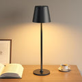 Night Light, LED Touch Bedside Table Lamp, Cordless Rechargeable USB Table Lamp, 3-Level Dimmable Brightness, IP54 Waterproof, Full Metal Housing, Dual Battery Power, Black[Energy Class A]
