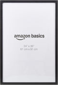 Amazon Basics Rectangular Wooden Poster/Picture Frame, 61 cm x 91 cm, Black
