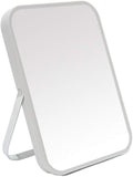 YEAKE Table Desk Vanity Makeup Mirror,8-Inch Portable Folding Mirror with Metal Stand 90°Adjustable Rotation Tavel Make Up Mirror Hanging Bathroom for Shower Shaving(Gray)
